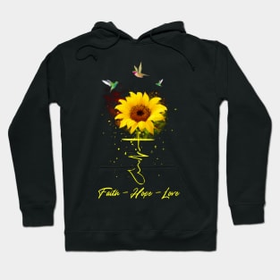 Sunflower Faith Hope Love Hoodie